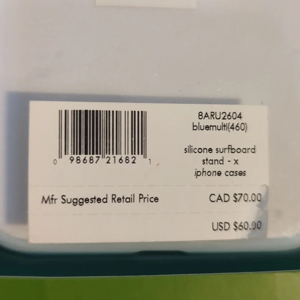 New Kate Spade iPhone X Case Silicone Surfboard Stand NIB